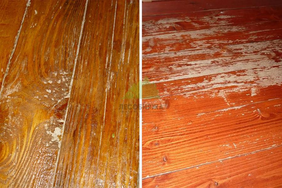 Шелушение лака на террасе