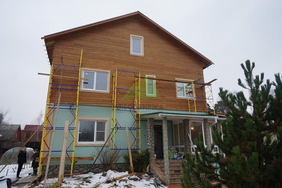 Комбинированный фасад из планкена Комбинированный фасад из планкена