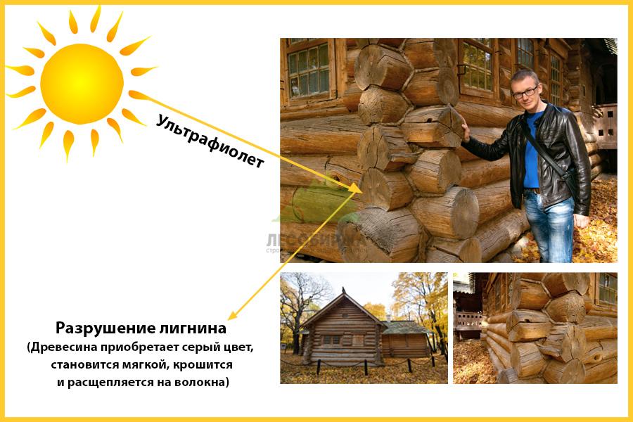 Разрушение лигнина под действием ультрафиолета Разрушение лигнина под действием ультрафиолета