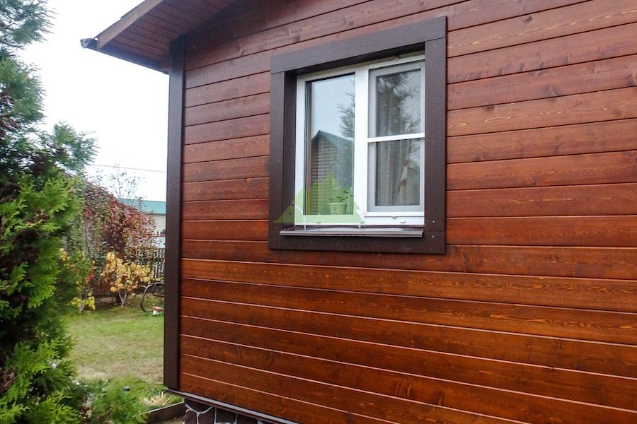 Косой планкен из кедра на фасаде