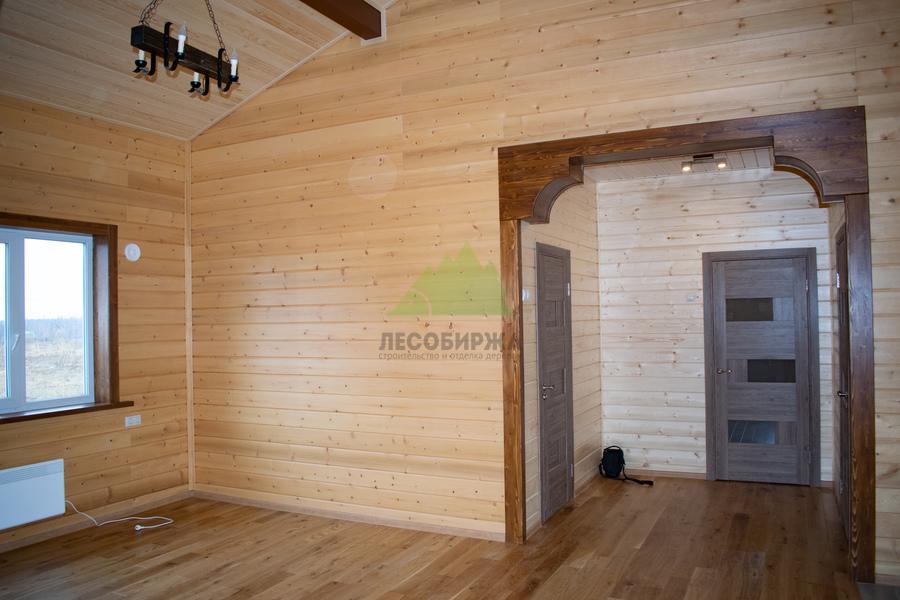 отделка стен архангельской сосной