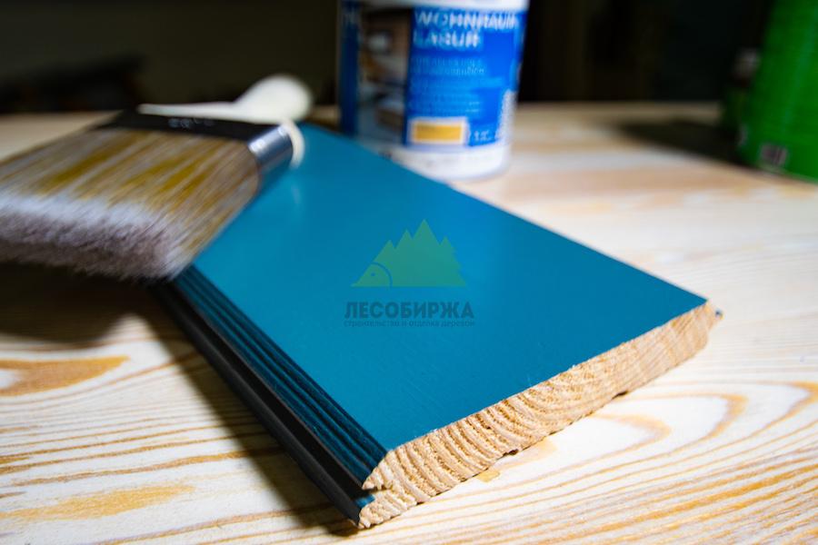 Кедр под укрывной краской Teknos/Renner