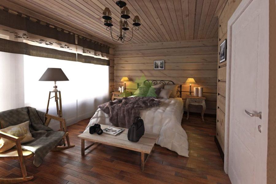 Вагонка сосновая на потолке