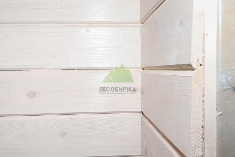 Стыковка имитации бруса