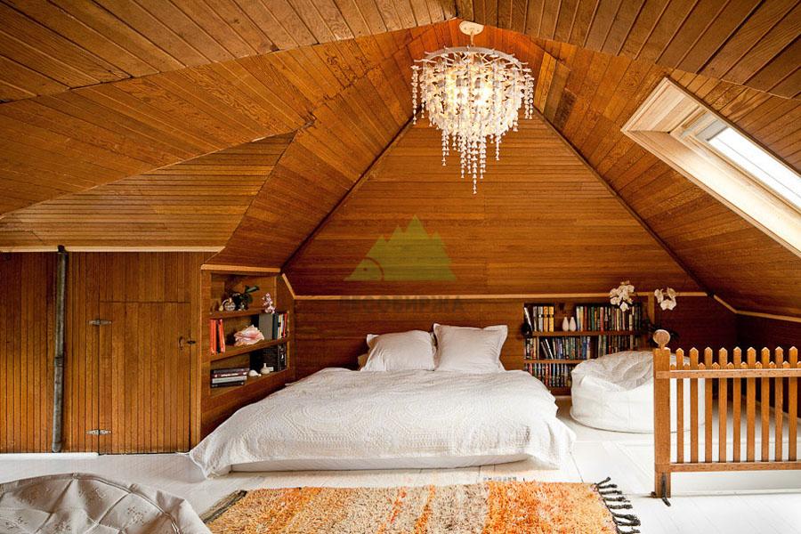 отделка мансарды под спальную комнату
