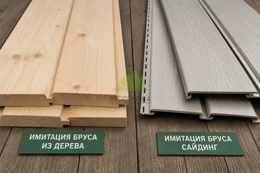 Имитация бруса из дерева и сайдинг Имитация бруса из дерева и сайдинг