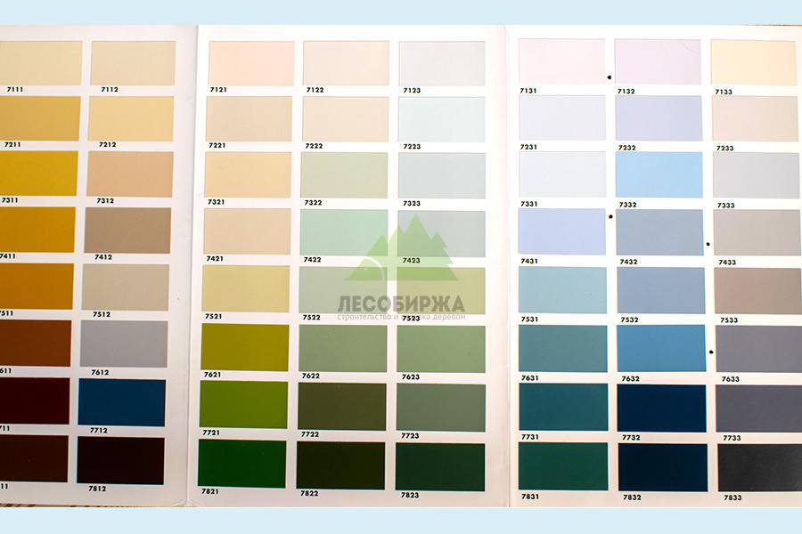 Каталог цветов Teknos для фасадных систем Каталог цветов Teknos для фасадов