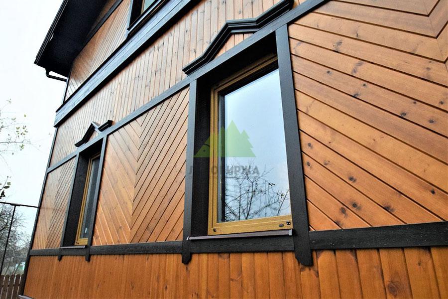 отделка фасада имитацией бруса