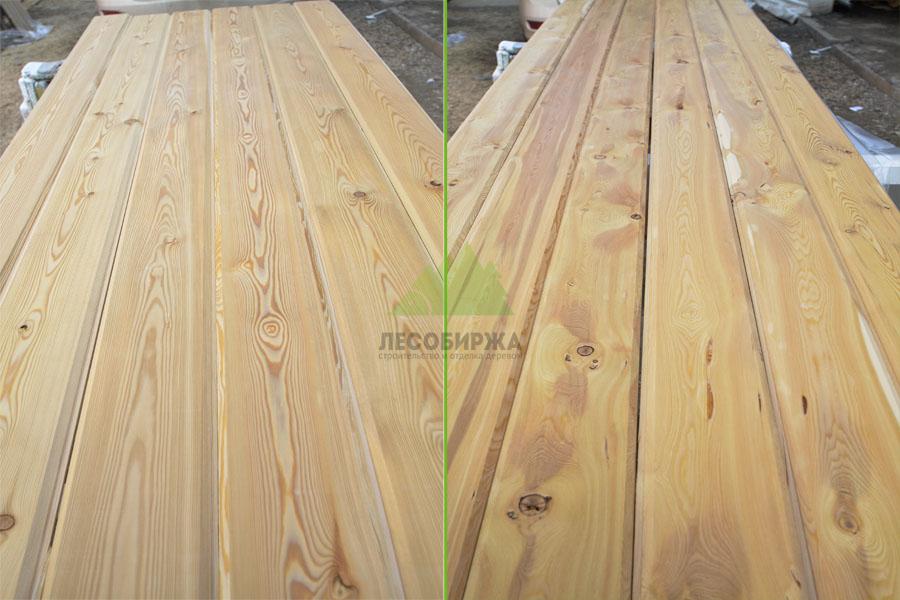 Имитация бруса лиственница сорт АВ/ВС