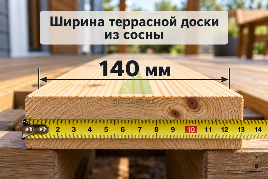 Террасная доска из сосны - ее ширина Террасная доска из сосны - ее ширина