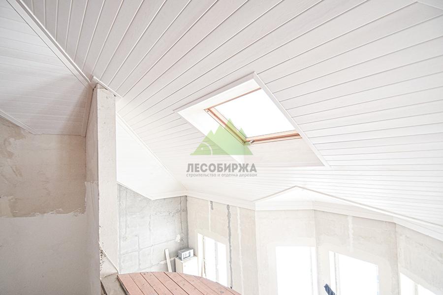 Вагонка крашеная белой краской