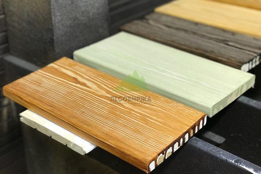 Выкрасы состаренного планкена из лиственницы