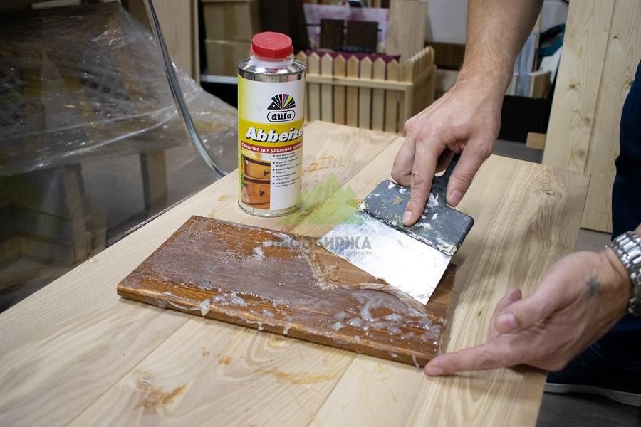 Как снять лак с дерева химией