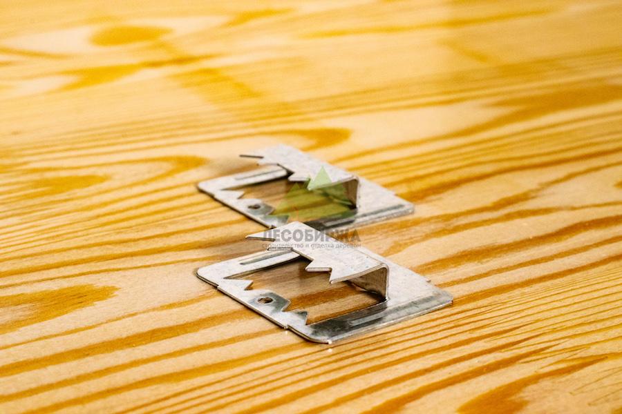 усиленный кляймер для монтажа имитации бруса