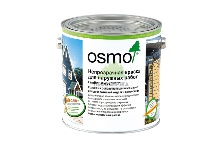 Непрозрачная стойкая краска OSMO Landhausfarbe для наружных работ Непрозрачная стойкая краска OSMO Landhausfarbe для наружных работ