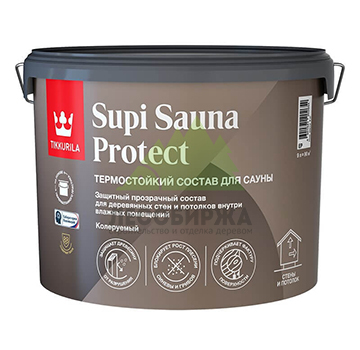 Tikkurila Supi Sauna Protect EP состав защитный для стен и потолков в бане и сауне п/мат
